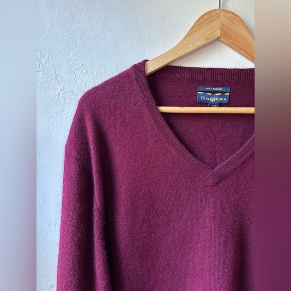 Cashmere Oversized V-Neck Sweater by Club Room - Picture 2 of 9